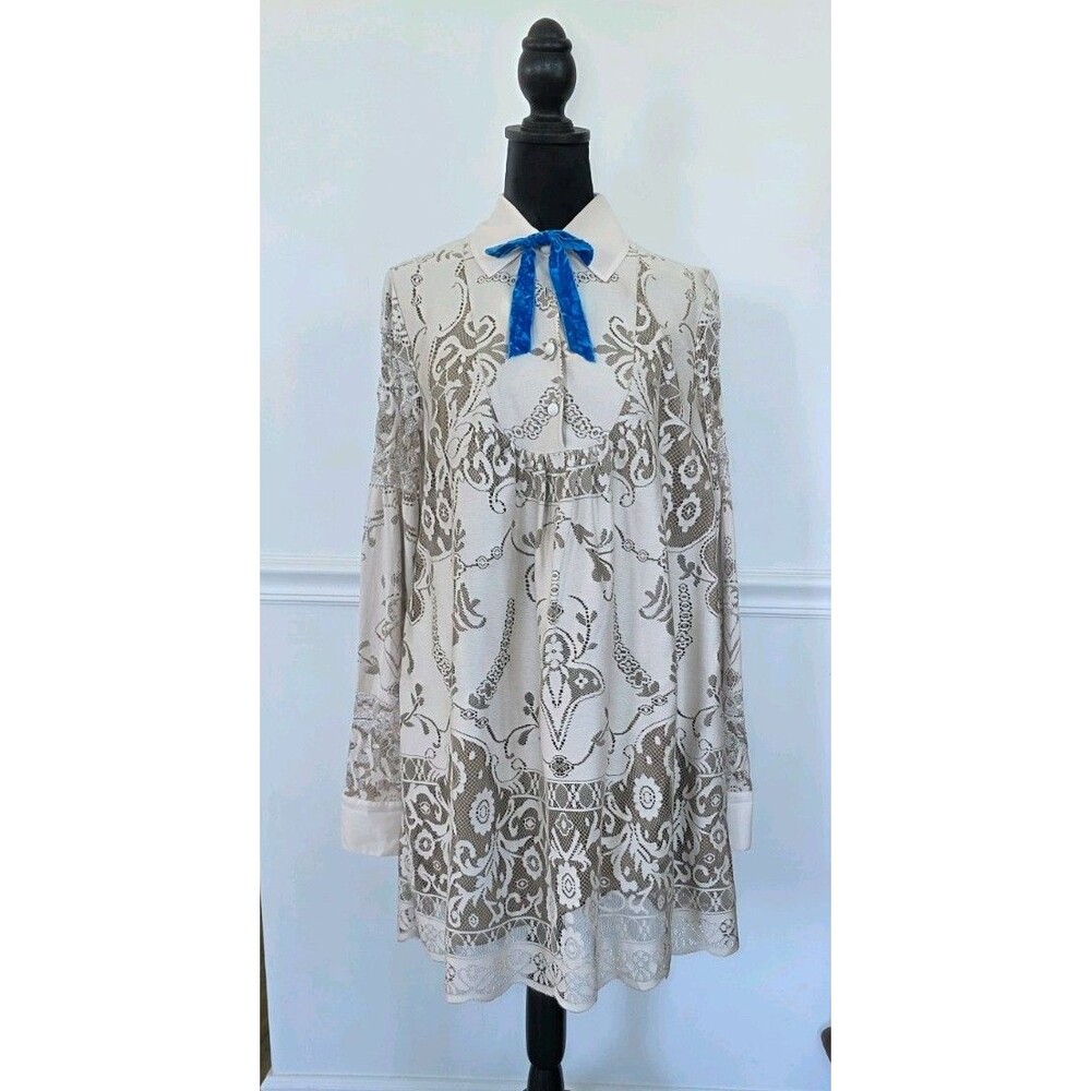 Anna Sui Target 20th Anniversary Collection Lace Dress Women's Cream Boho S